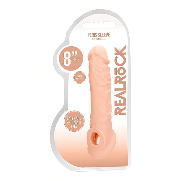 RealRock - penis sleeve - verlengstuk 21cm - transparant