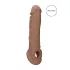 RealRock - penis sleeve - 21 cm - donker huidskleur