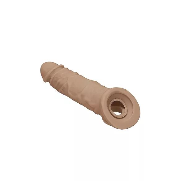 RealRock - penis sleeve - 21 cm - donker huidskleur