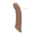 RealRock Penismouw 9 - 21,5 cm - donker natuurkleur