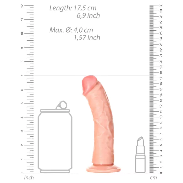 RealRock - realistische dildo met zuignap - 15,5cm - huidskleur