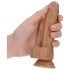 RealRock - dildo met zuignap en ballen - 15,5 cm (donker natuur)