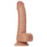 RealRock - dildo met zuignap en ballen - 15,5 cm (donker natuur)