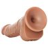 RealRock - dildo met zuignap en ballen - 15,5 cm (donker natuur)