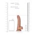 RealRock - zuignap dildo met ballen - 15,5cm (donker natuur)