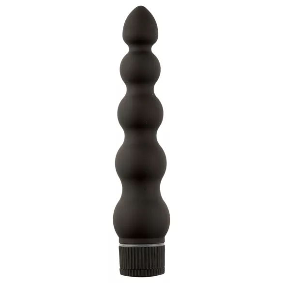 Doc Johnson - Black Magic 7 - stijve anale vibrator met 5 kralen (zwart)