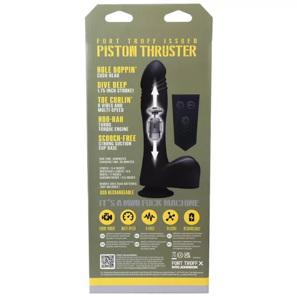 Doc Johnson - Mini F-Machine stoot vibrator - draadloos - zwart