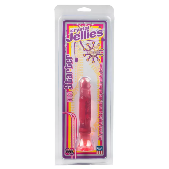 Crystal Jellies - anaaldildo met zuignap (roze)