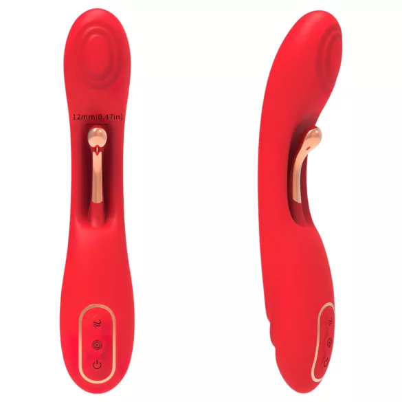 Bestoy - G-spot vibrator met tong - siliconen - rood