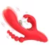 Bestoy - Vibrator met 3 armen en tong - Rood