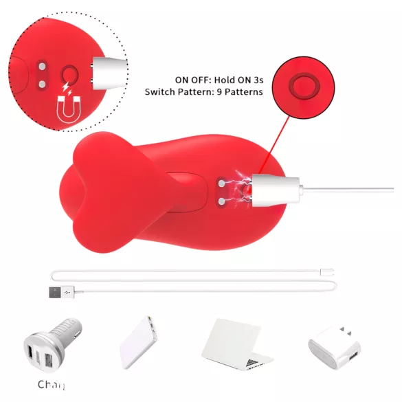 Bestoy - oplaadbare vinger vibrator - rood