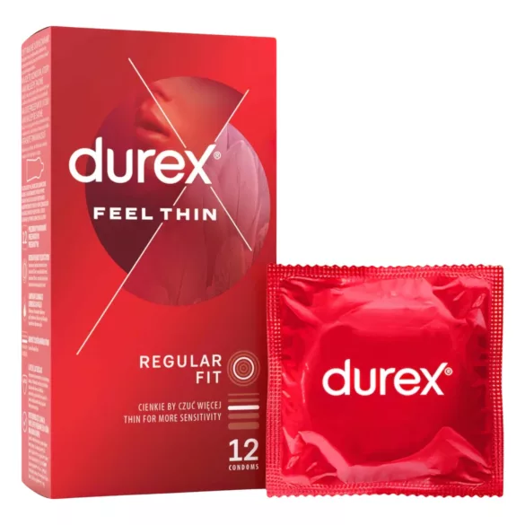 Durex Feel Thin - condoom - ultradun voor natuurlijk gevoel - 12 stuks