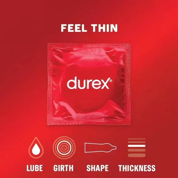 Durex Feel Thin - condoom - ultradun voor natuurlijk gevoel - 12 stuks