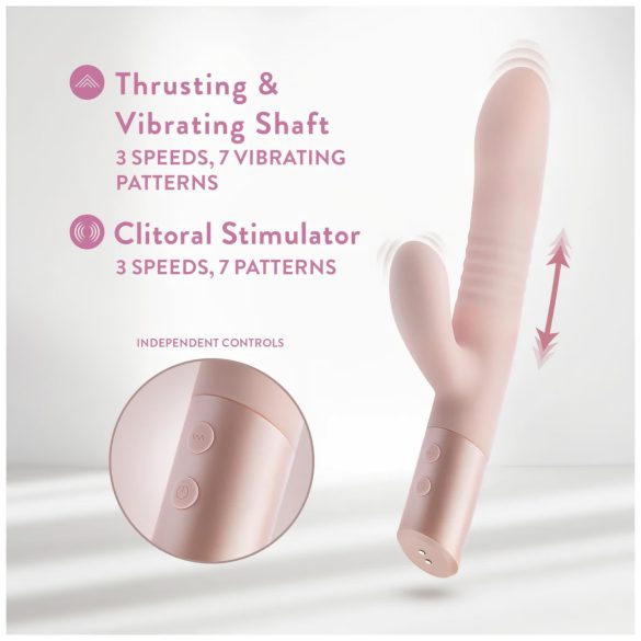 Blush Fraya - clitorale stootvibrator met arm - siliconen - roze