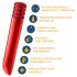 Oh My Gem - oplaadbare lipstick vibrator (rood)