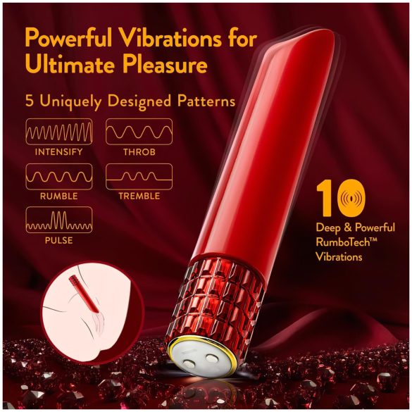 Oh My Gem - oplaadbare lipstick vibrator (rood)