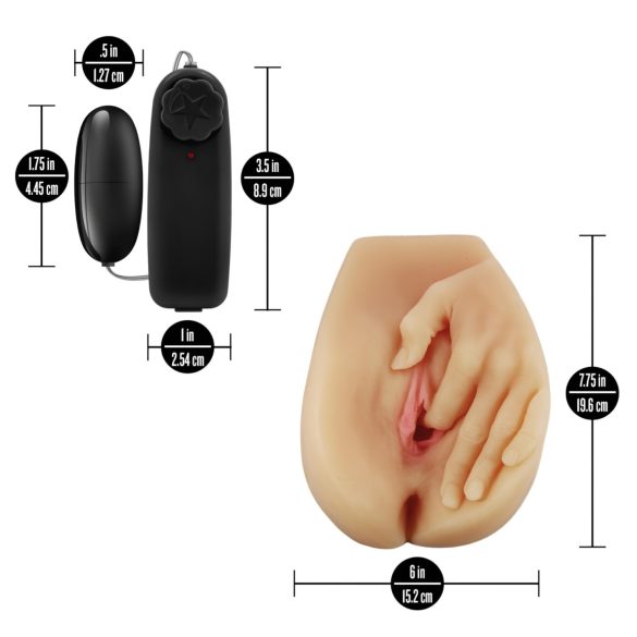 Enlust Selena - vibrerende kunstvagina met AI-afbeeldingen (natuurkleur)