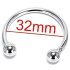 Roestvrijstalen eikelring - voor ejaculatievertraging (32mm)