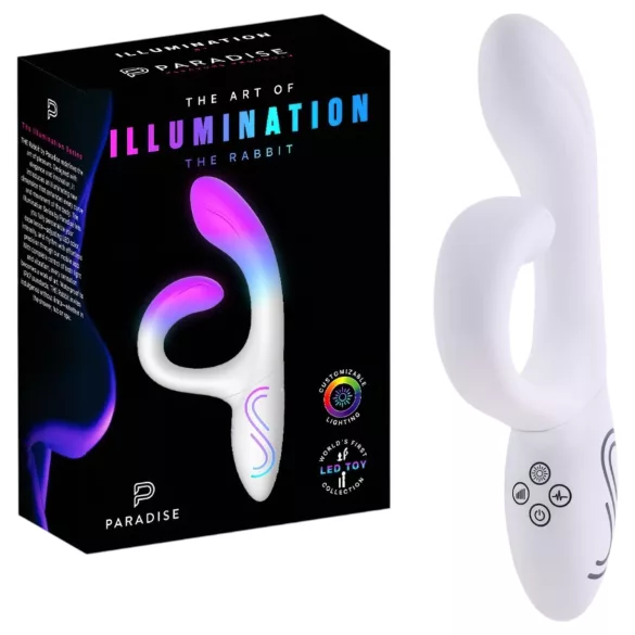 Paradise Illumination - vibrator met lichtgevende clitorisstimulator (wit)