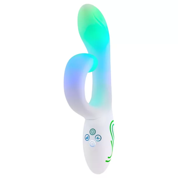 Paradise Illumination - vibrator met lichtgevende clitorisstimulator (wit)
