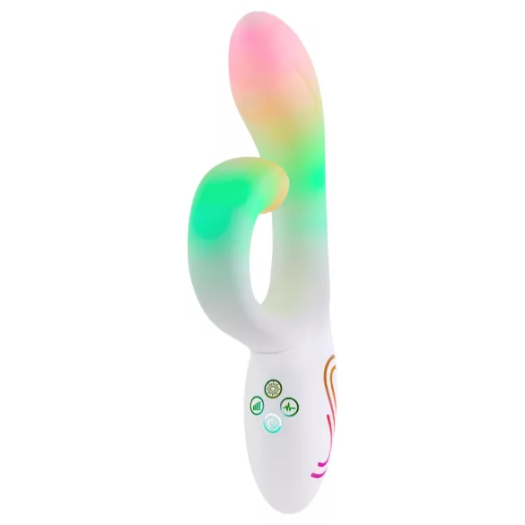 Paradise Illumination - vibrator met lichtgevende clitorisstimulator (wit)