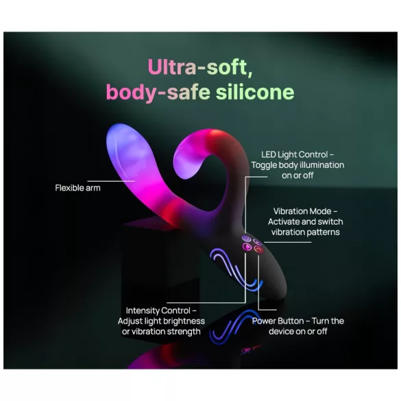 Paradise Illumination - vibrator met lichtgevende clitorisstimulator (wit)