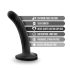Temptasia Twist - Kleine gedraaide dildo met zuignap (zwart)