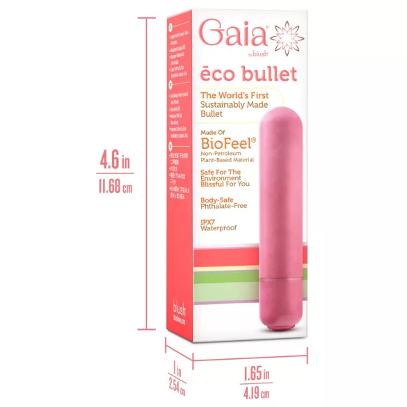 Gaia Eco M - vibrator - milieuvriendelijk - coral - medium