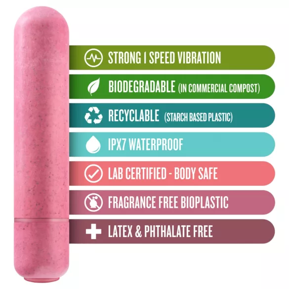 Gaia Eco M - vibrator - milieuvriendelijk - coral - medium