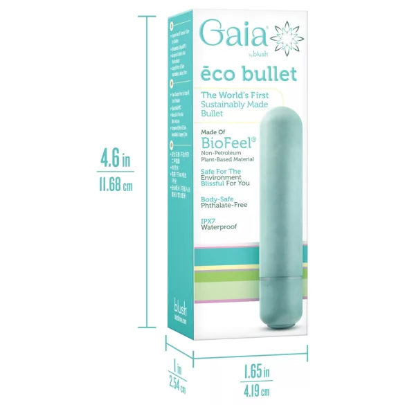 Gaia Eco M - milieuvriendelijke staafvibrator (turkoois) - medium