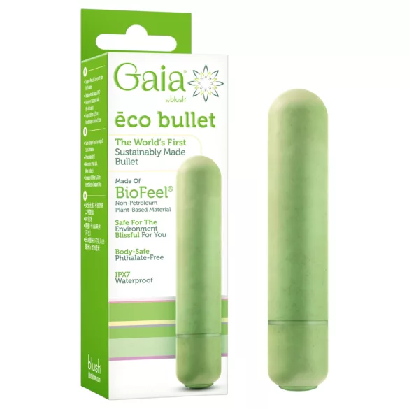 Gaia Eco M - vibrator - milieuvriendelijk - groen - medium
