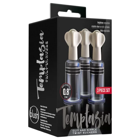 Blush Temptasia - clitoris- en tepelzuigerset (transparant)