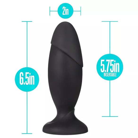 Anal Adventures Platinum Rocket - grote buttplug - zwart