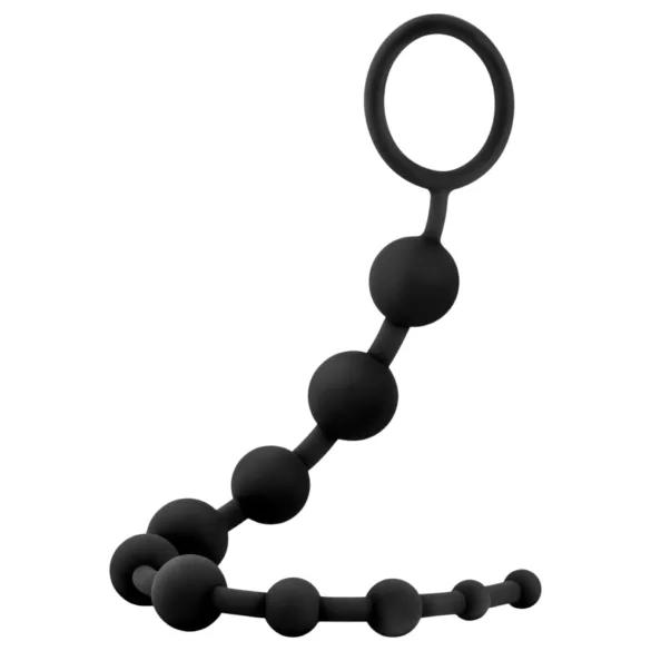 Anal Adventures - anale dildo met ribbels - zwart