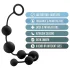 Anal Adventures - anale dildo met ribbels - zwart