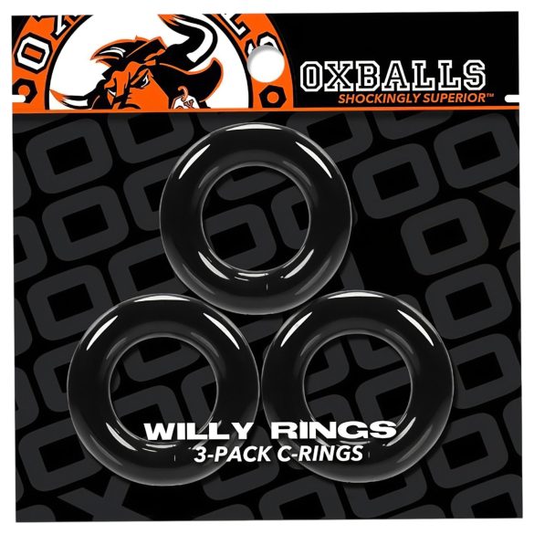 OXBALLS - penisring set - trio - zwart