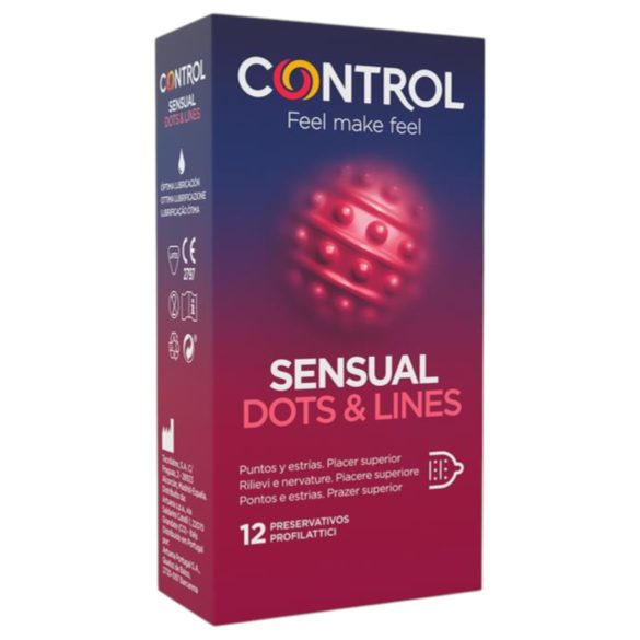 Control - geribbeld, gestippeld condoom (12 stuks)