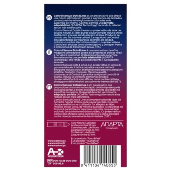 Control - geribbeld, gestippeld condoom (12 stuks)