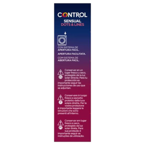 Control - geribbeld, gestippeld condoom (12 stuks)