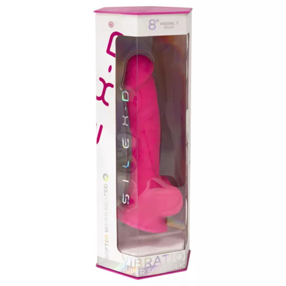 Silexd - vibrerende dildo met zuignap en ballen - afstandsbediening - roze