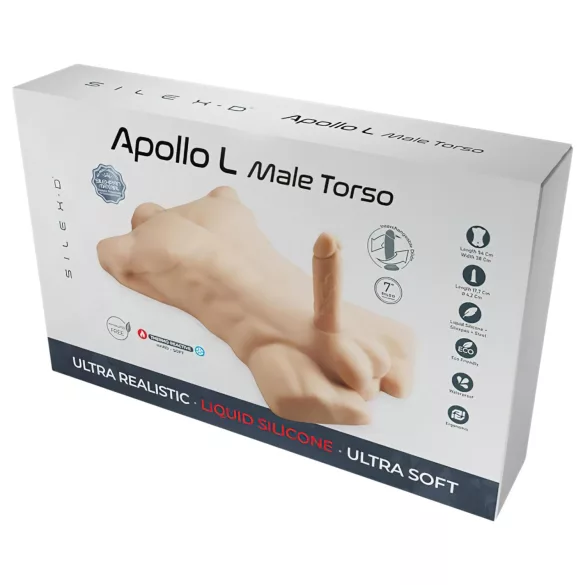 Silexd Apollo - sekstoys mannentorso - realistisch - huidskleur