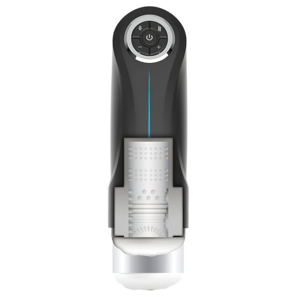 JamyJob - op en neer bewegende, vibrerende masturbator (zwart)