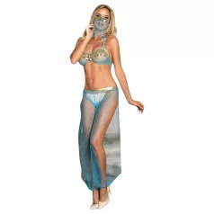 Subblime - Sexy haremvrouw kostuum met sluier (blauw) - L/XL