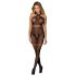 Subblime 951948 - kruisband net catsuit - (zwart) - S-L