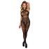 Subblime 951948 - kruisband net catsuit - (zwart) - S-L