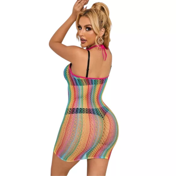 Subblime 952341 - halterjurk - regenboog netstof - S-L
