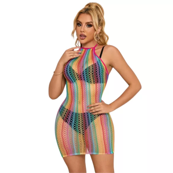 Subblime 952341 - halterjurk - regenboog netstof - S-L
