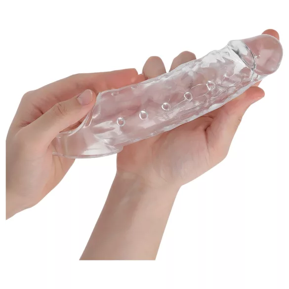 Addicted Toys - penismantel met balring - transparant - 23cm