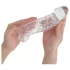 Addicted Toys - penisomhulsel met eikelring - 22 cm (transparant)