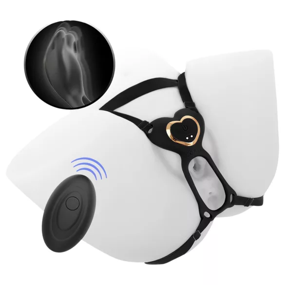 IBIZA - strap-on clitorisstimulator vibrator - zwart